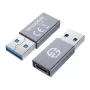 Adapteris lyties keitiklis GRAUGEAR G-AD-CTA-10G USB-A į USB-C sidabrinis