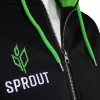 GamersWear SPROUT Basic užtrauktuku gobtuvinis megztinis dydis M juoda/žalia
