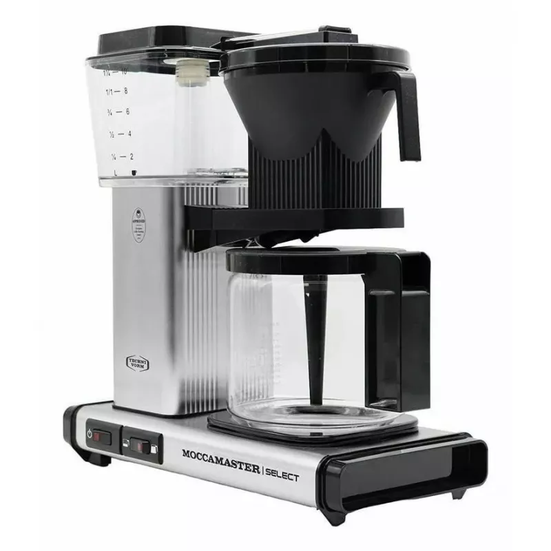 Lašelinis kavos virimo aparatas MOCCAMASTER KBG 741 – 1,25 L talpa, 10 puodelių ąsotis, 1520 W, nerūdijantis plienas/juoda