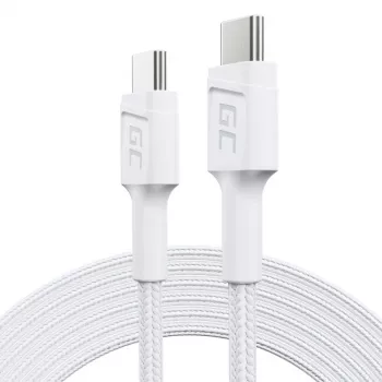 USB C į USB C laidas Green Cell KABGC29W 2 m, USB 3.2 Gen 1, 60 W PD, pintas TPE, baltas