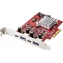 Renkforce RF-4679642 2+2 portų USB 3.2 Gen 2 valdiklio kortelė USB 3.2 Gen 2, USB-C™ PCIe (RF-4679642)