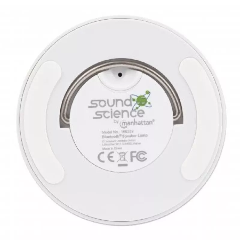 Manhattan Sound Science Bluetooth garsiakalbis, 5 val. grojimo, 10 m atstumas, microSD kortelių skaitytuvas (32 GB), Aux 3,5 mm, 3 W, USB-A įkrovimo laidas, 1200 mAh baterija, Bluetooth v5, įmontuota pakabinimo kilpa, baltas, 3 metų garantija