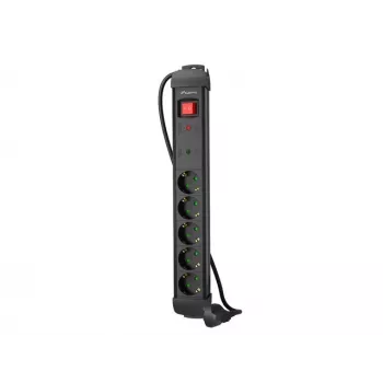 Prailginimo laidas Lanberg SP1-05F-0500-BK 5 m 5 kištukinių lizdų juodas
