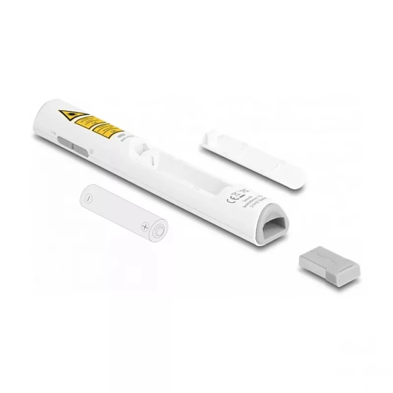 DeLOCK USB lazerinis pristatymo nuotolinis valdiklis baltas belaidis RF USB nano imtuvas