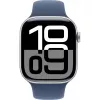 Apple Watch S10 Silber Aliumininis Sportinis Dirželis Denim - S/M GPS + Mobilusis Ryšys 46mm MWY03QF/A 2024