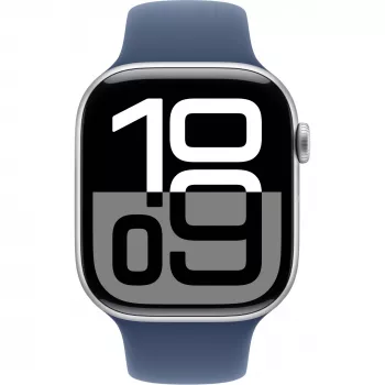 Apple Watch S10 Silber Aliumininis Sportinis Dirželis Denim - S/M GPS + Mobilusis Ryšys 46mm MWY03QF/A 2024