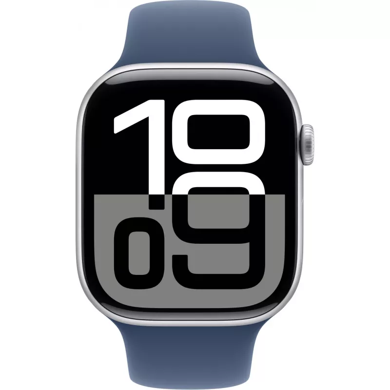 Apple Watch S10 Silber Aliumininis Sportinis Dirželis Denim - S/M GPS + Mobilusis Ryšys 46mm MWY03QF/A 2024