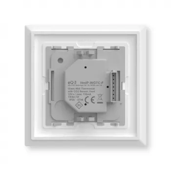 Sieninis termostatas Homematic IP 161333A0 su CO2 jutikliu, skaitmeninis RF, 230 V, 54,5×54,5×29 mm
