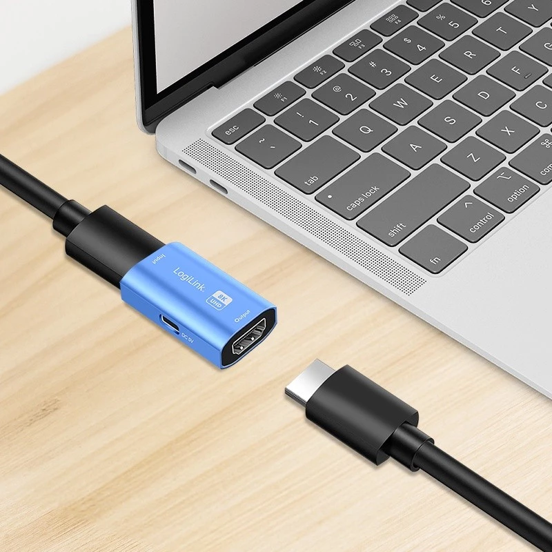 HDMI kartotuvas, 20m, 8K 60Hz, HDCP 2.3, aliuminis, mėlynas