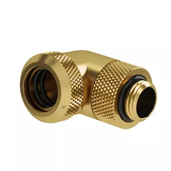 Barrow Multi-Link adapter 90° G1/4 colio vyriškas į 14 mm kietą vamzdelį, pasukamas, auksinis (TWT90KND-K14 go)