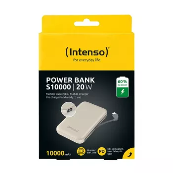 Power Bank USB 10000 mAh smėlio spalvos S10000 7333031 Intenso