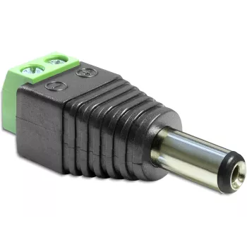 Adapteris jungtims DeLOCK 65396 DC 2,1 x 5,5 mm 2 kontaktų juodai žalias