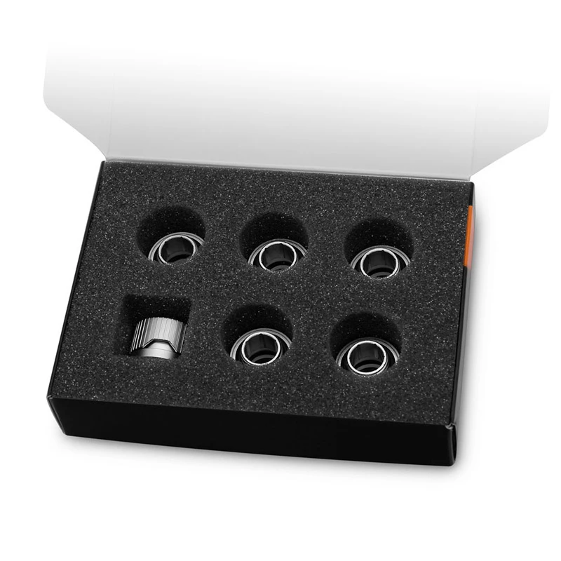 EK-Quantum Torque 6-Pack HDC 12 – 6 vnt. kompresinių jungčių 12 mm kietiems vamzdeliams