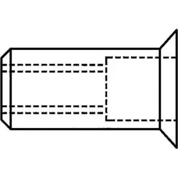 Veržlinė kniedė GESIPA M10x12x19 įdubusia galvute KS, lakštams 1,5–4,5 mm, pakuotė 100 vnt.