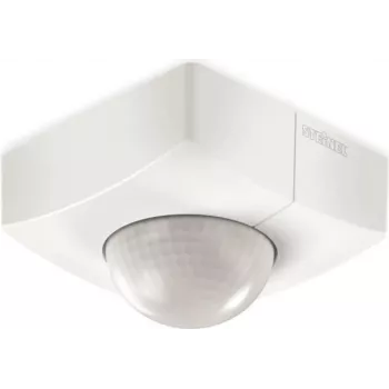 Lubinis PIR jutiklis Steinel IS 3360 COM1 — laidinis, 220–240 V kintamoji srovė, 2000 W, baltas, 95×95×65 mm