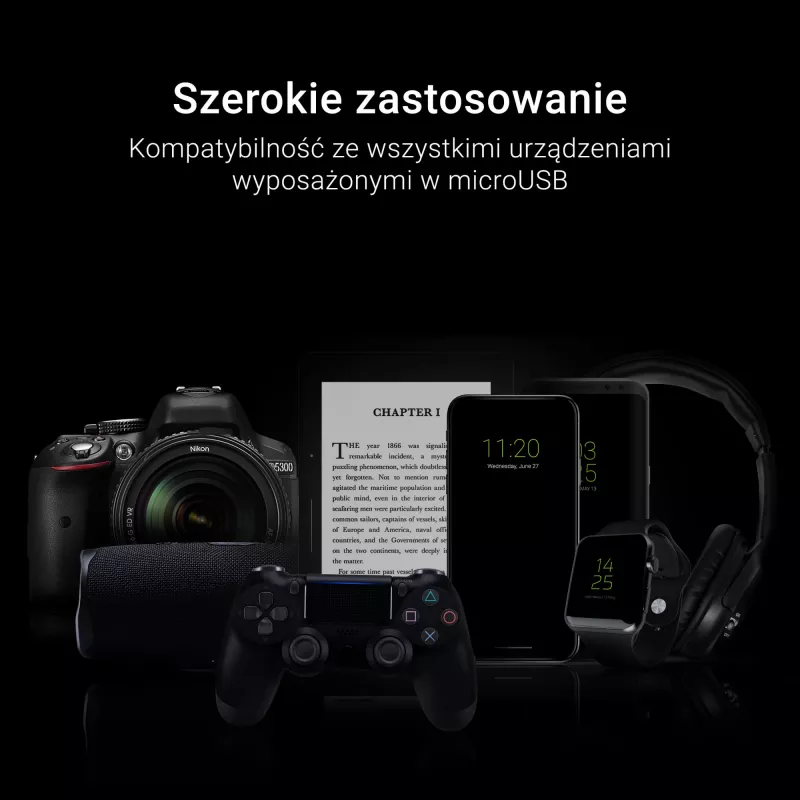 Matinis plokščias laidas USB-A į Micro-USB