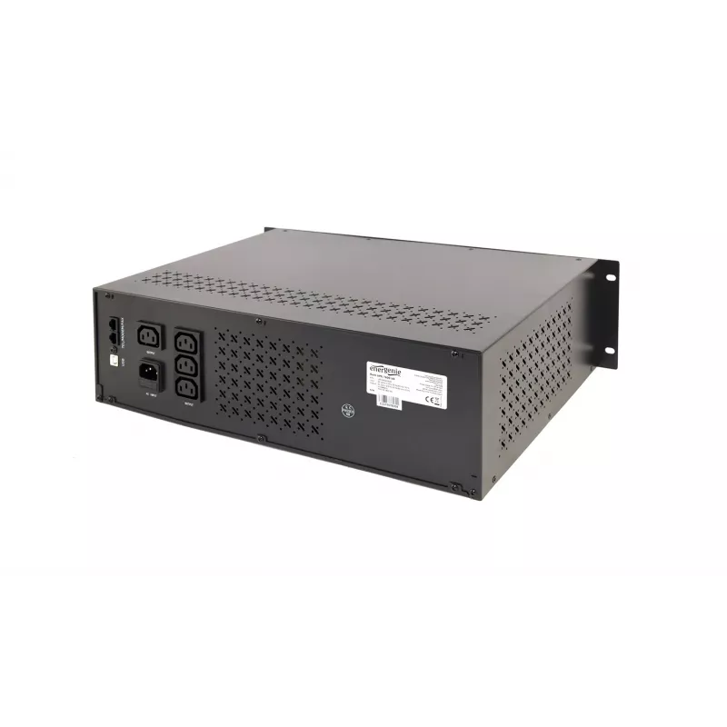 Gembird UPS stovo 19'' 3.4U 1500VA, 4x IEC 230V išėjimai, IEC14 įėjimas, RJ11, USB, LCD, Line-Interactive 1.5 kVA 900 W 4 lizdai