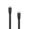 Sbox HDMI-HDMI 1.4 plokščias laidas M/M 1,5 m HDMI-FLAT-15B juodas