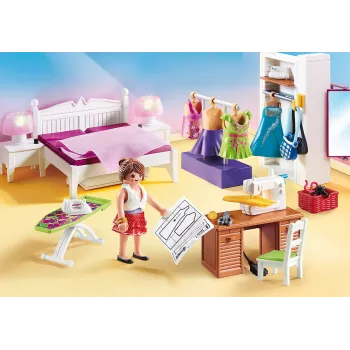 Playmobil Dollhouse 70208 Miegamasis su siuvimo kampeliu