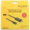 DeLOCK 85260 3 m USB Type-C – HDMI vaizdo kabelio adapteris juodas