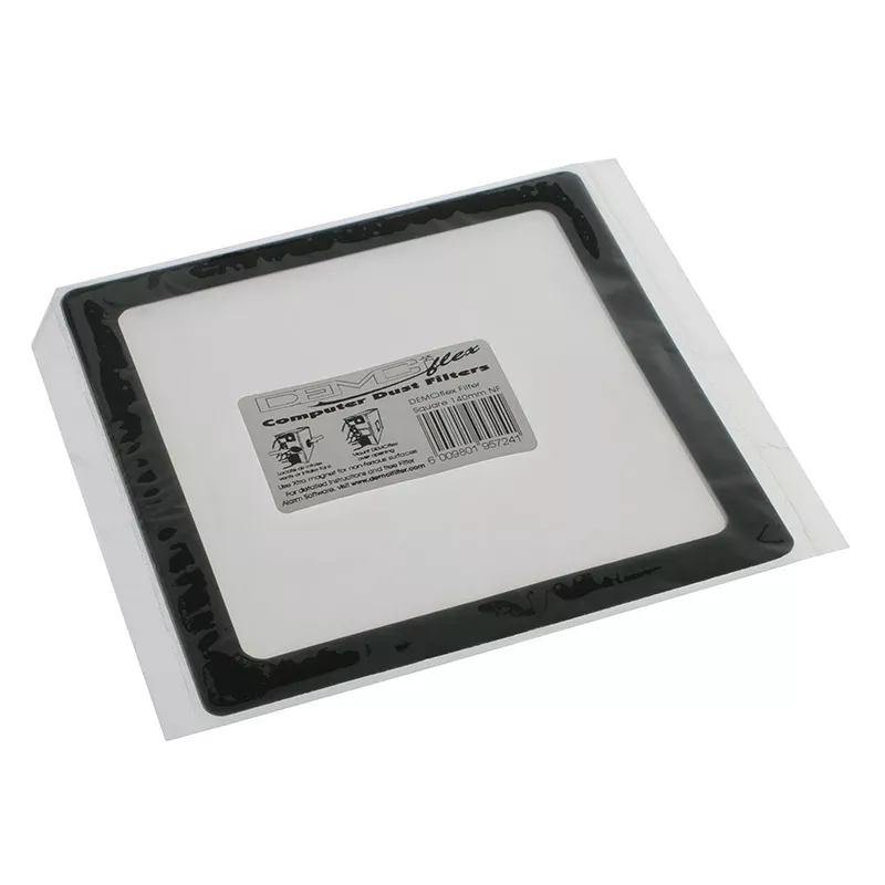 DEMCiflex dulkių filtras 140mm, kvadratinis - juodas/juodas