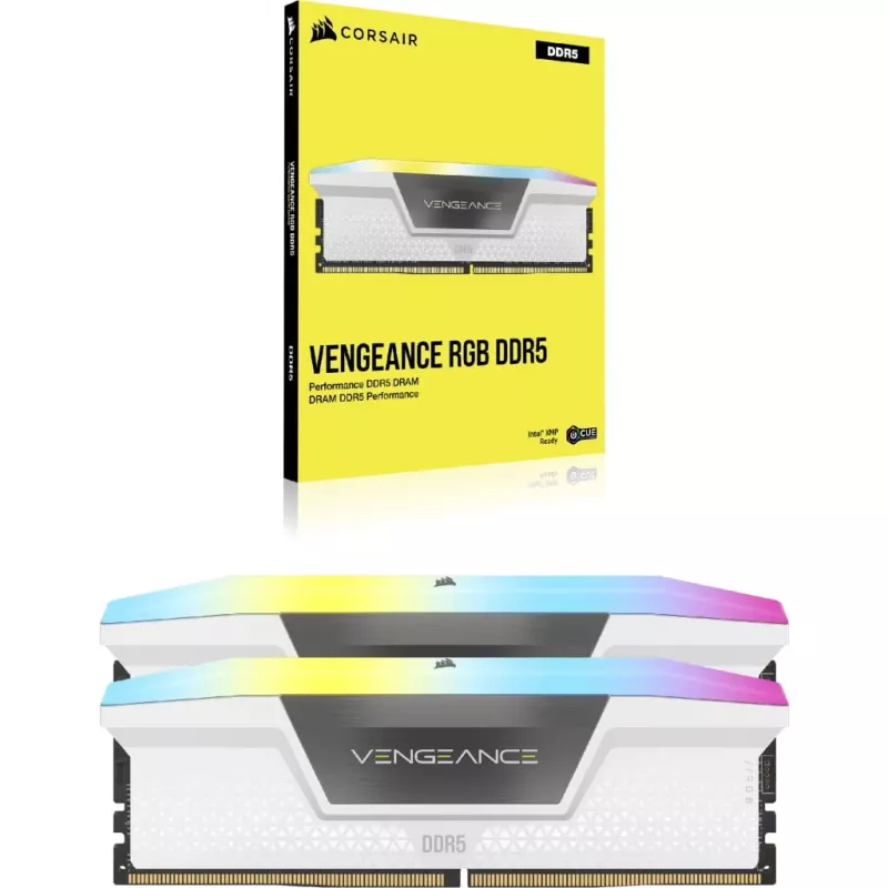 DIMM 64 GB DDR5-6000 2x 32 GB dual kit white CMH64GX5M2B6000C30W Vengeance RGB INTEL XMP