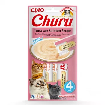 INABA Churu Tuna su lašiša – skanėstai katėms – 4x14 g