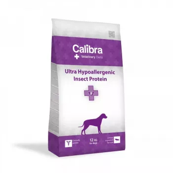 CALIBRA Veterinary Diets Dog Ultra-Hypoallergenic Insect sausas šunų ėdalas - 12 kg