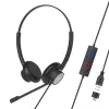 Tellur Voice 320 vielinė ausinė su mikrofonu, dvinarė, juoda