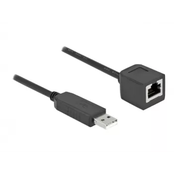 DeLOCK 64163 USB 2.0 Type-A į RS-232 RJ45 jungiamasis laidas 50 cm juodas