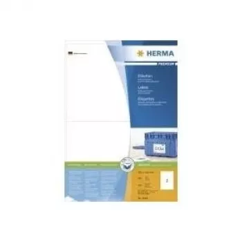 HERMA SuperPrint – Etiketės – Baltos – A5 (148 x 210 mm) – 400 vnt. (200 lapų x 2) (4628)