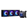 Vandens aušintuvas MSI MAG Coreliquid A15 360 — 3x 120 mm ventiliatoriai, radiatorius 394 x 120 x 27 mm, siurblys 5V, RGB, palaiko LGA 1851