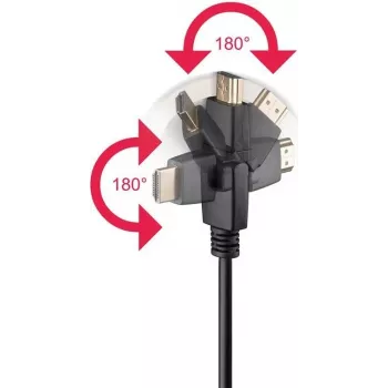 Goobay 61289 HDMI laidas 3 m – 18 Gbit/s, ARC, juodas