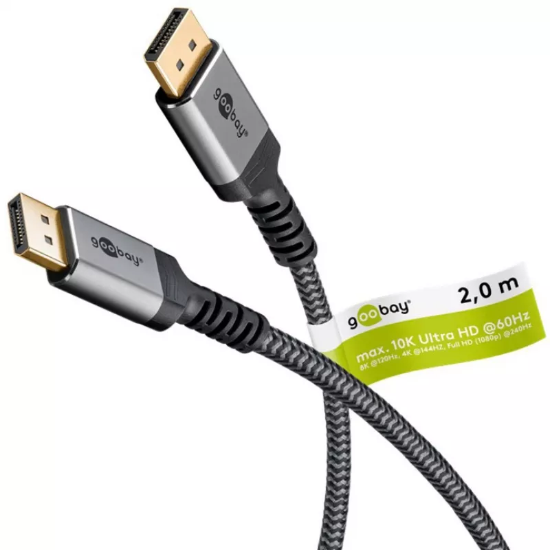 Goobay DisplayPort 2.0/2.1 laidas, 54 Gbit/s | 75680 | DisplayPort į DisplayPort