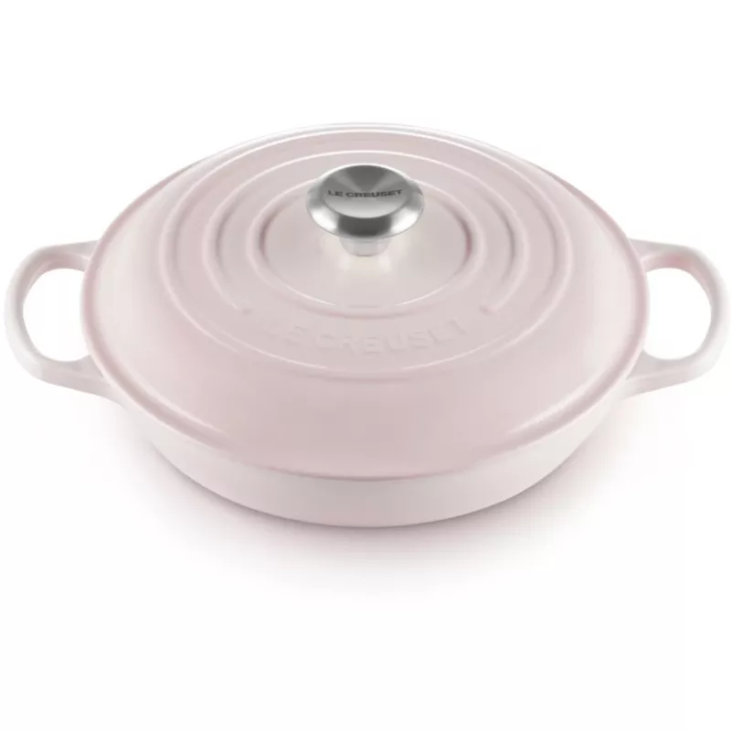Le Creuset Signature 26 cm profesionalus puodas rožinis