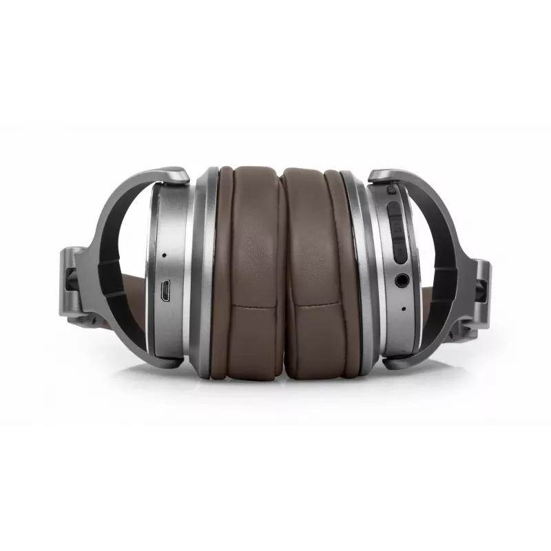 Belaidės ausinės Muse M-278 BT, ant ausų, Micro-USB, Bluetooth, ruda, sidabrinė