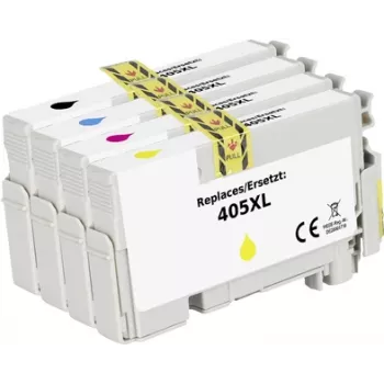 Renkforce rašalo rinkinys, suderinamas su Epson 405XL, juoda, žydra, rausva, geltona RF-I-E-405XLBKCMY4PK RF-5718866 (RF-5718866)