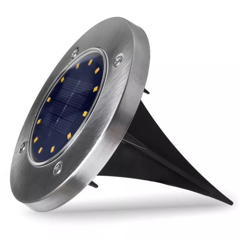 Maclean MCE318 LED saulės energijos takų šviestuvas su smaigaliu, 12 LED SMD, neutrali balta 4000K, 0,7 W, IP44