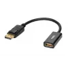 Adapteris DisplayPort į HDMI IBOX iadp4k — DisplayPort (vyriškas) į HDMI (moteriškas), tiesūs jungtys, 4K palaikymas, sidabrinis