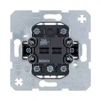 Jungiklis viengubas berker 503404, 10 A 250 V, metalo apdaila