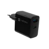 Įkroviklis NATEC NUC-2145, 65W, USB-C PD 3.0 + QC 3.0, 2x USB, 110–240V, juodas