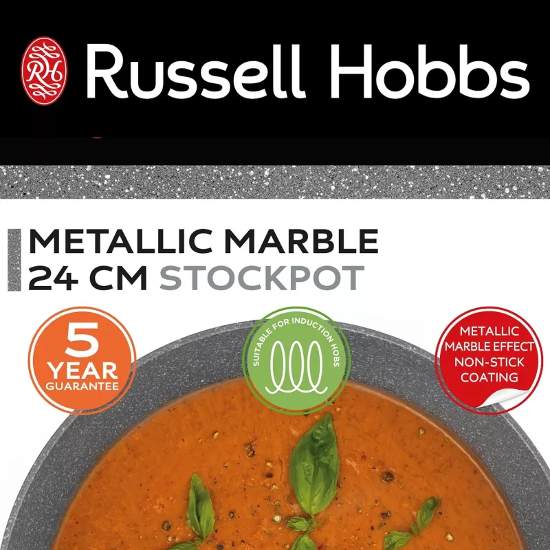 Puodas Russell Hobbs RH02809EU7 24 cm Metalinis Marmuras, patvarus virimo indas