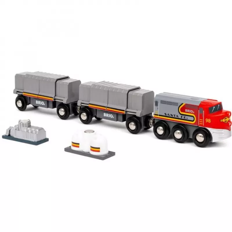 Traukinys BRIO World Santa Fe Train Trains of the World įvairiaspalvis