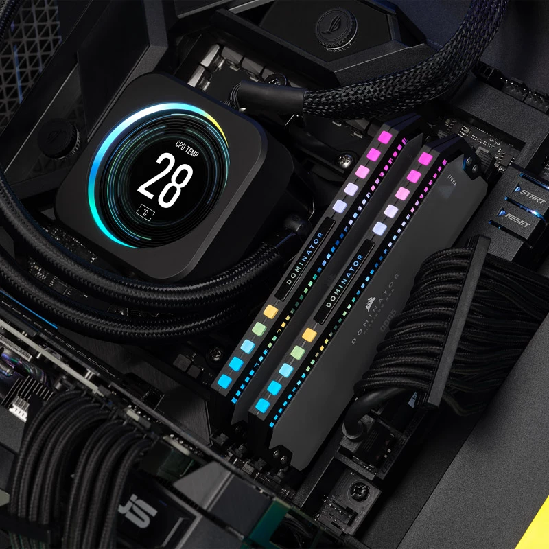 Corsair Dominator Platinum RGB, DDR5-5600, CL36, AMD EXPO - 32 GB dviejų modulių rinkinys, pilka