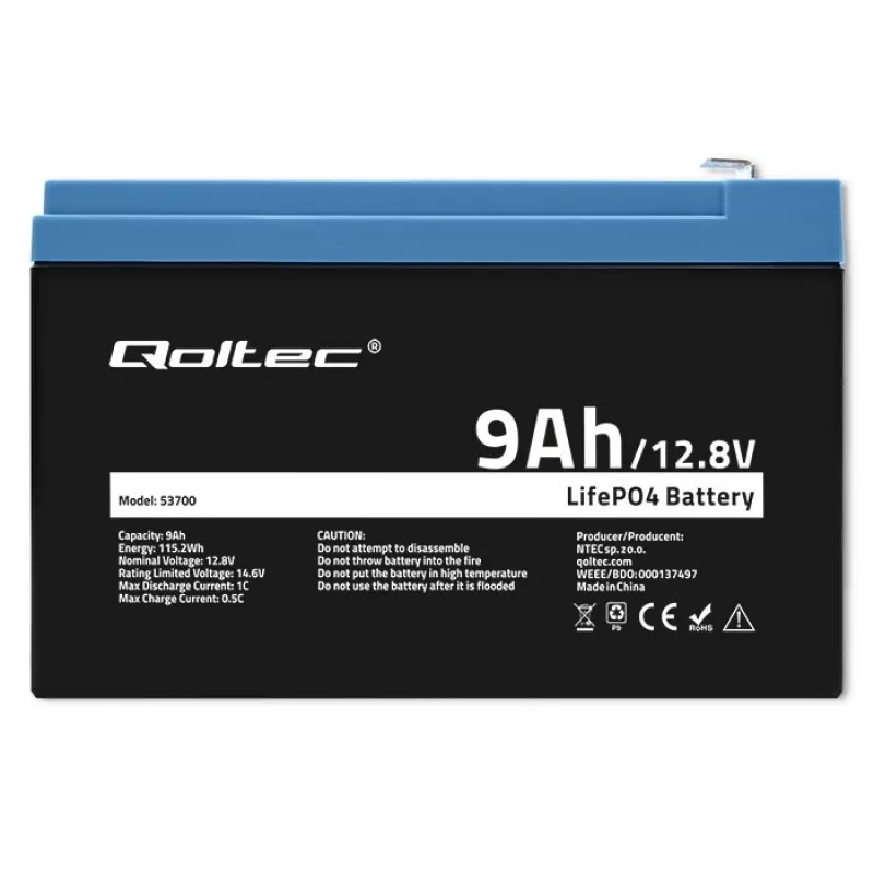 Baterija LiFePO4 12.8V 9Ah 115.2Wh