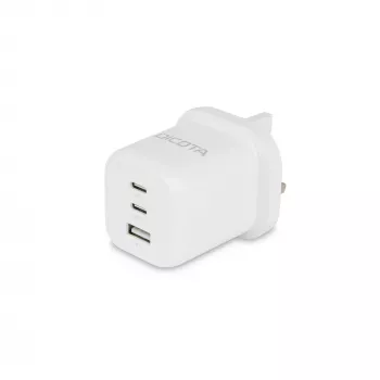 Dicota Power Supply – kompaktiškas, GaN – 65 W – 5 A – PD 3.0 – 3 išvesties prievadai (2 x USB-C, USB)