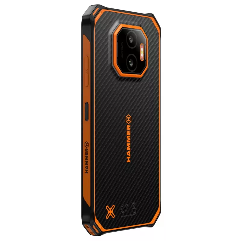 Išmanusis telefonas HAMMER Energy X2 – Android 15, MediaTek Helio G81, 6,1 colio 1560×720 IPS, 6 GB RAM, 128 GB, Dual SIM, 4G, 50 MP, 5000 mAh, IP68