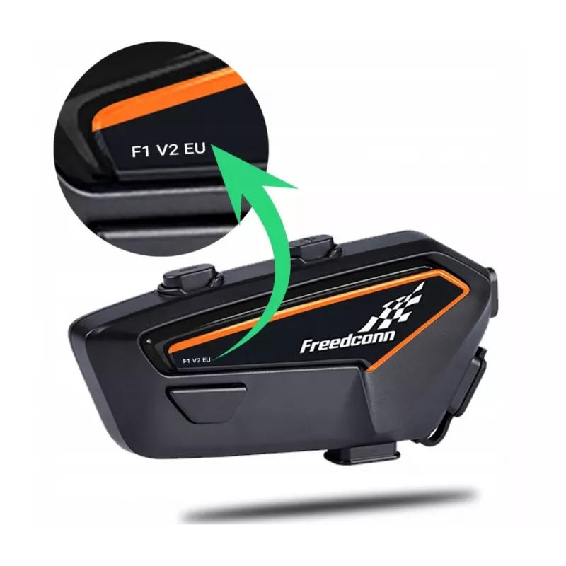 Ausinės „FreedConn F1 V2 EU“ – belaidės Bluetooth 5.2, IP65, 1100 mAh baterija, iki 48 h pokalbių, FM radijas, mikrofonas, segtukas