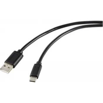 Renkforce RF-5720398 USB laidas juodos spalvos