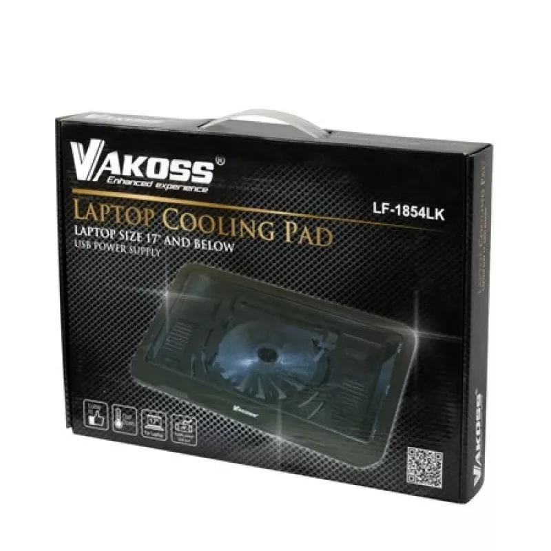 Vakoss LF-1854LK aušinimo stovas nešiojamam kompiuteriui 43,2 cm (17 inch) juodas